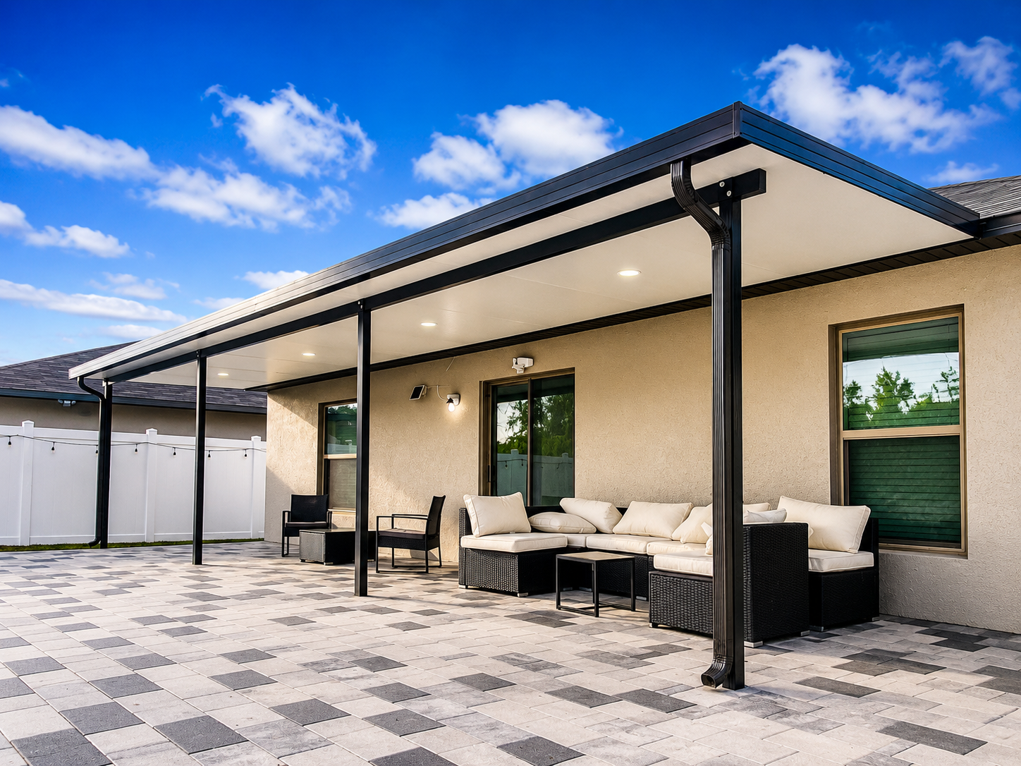 Insulated aluminum roof project